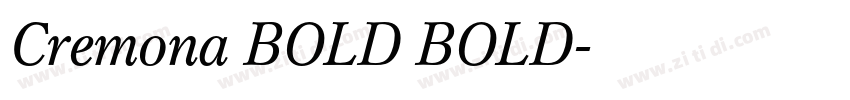 Cremona BOLD BOLD字体转换 Cremona BOLD BOLD字体转换